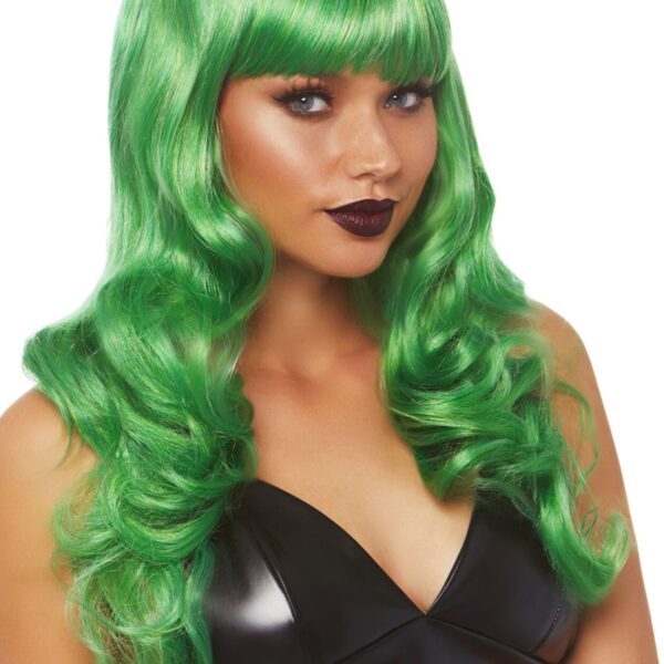 Хвиляста перука Leg Avenue Misfit Long Wavy Wig Green, довга, реалістичний вигляд, 61 см