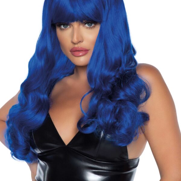 Хвиляста перука Leg Avenue Misfit Long Wavy Wig Blue, довга, реалістичний вигляд, 61 см