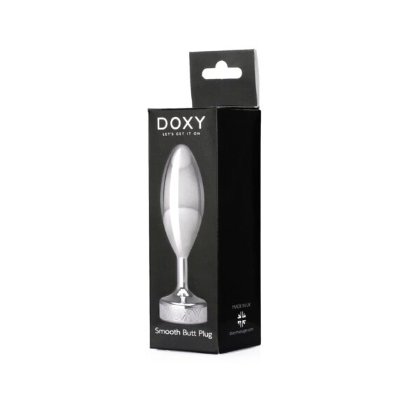 Металева анальна пробка DOXY Butt Plug SMOOTH, гладенька, діаметр 3,3 см