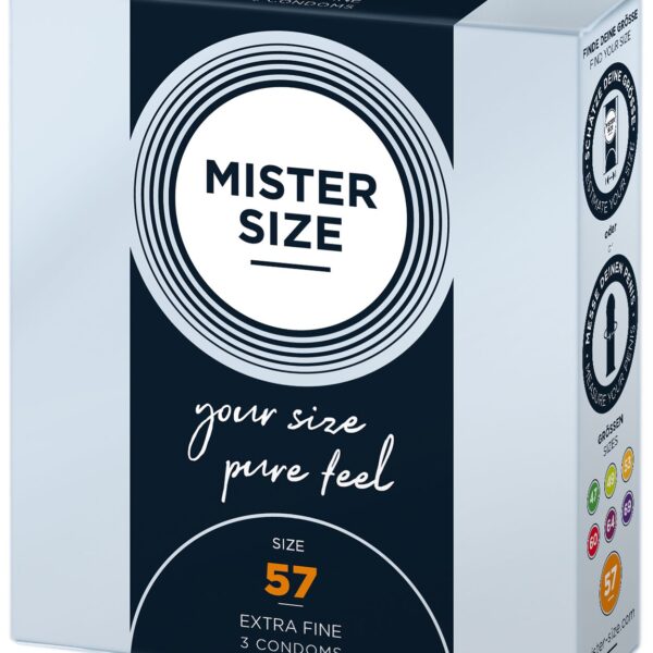 Презервативи Mister Size - pure feel - 57 (3 condoms), товщина 0,05 мм