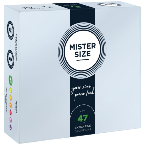 Презервативи Mister Size - pure feel - 47 (36 condoms), товщина 0,05 мм