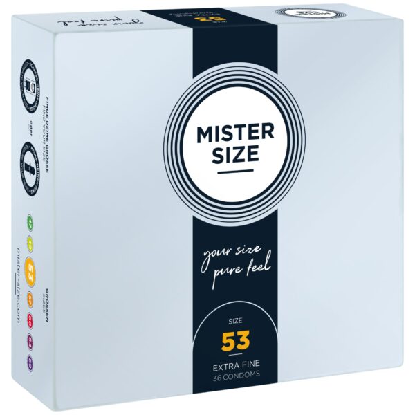 Презервативи Mister Size - pure feel - 53 (36 condoms), товщина 0,05 мм