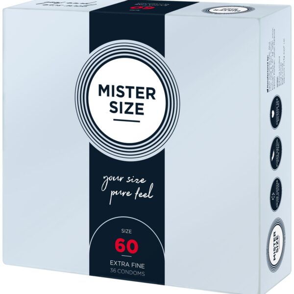 Презервативи Mister Size - pure feel - 60 (36 condoms), товщина 0,05 мм