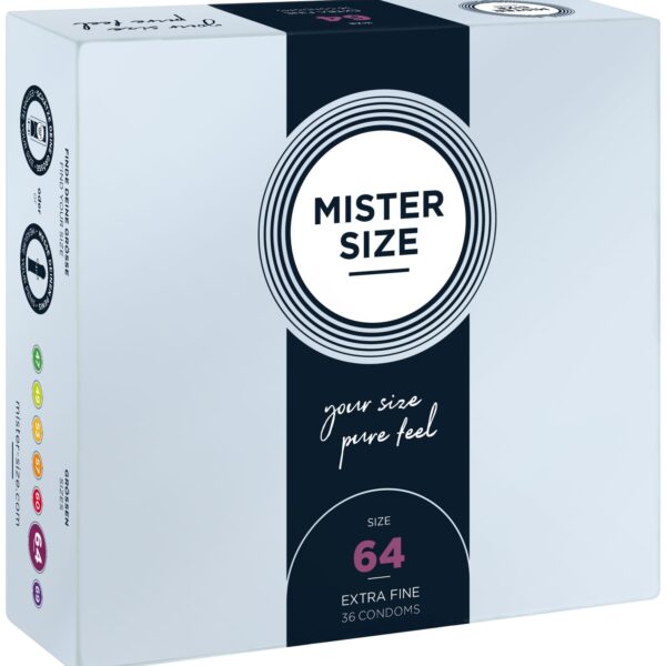 Презервативи Mister Size - pure feel - 64 (36 condoms), товщина 0,05 мм