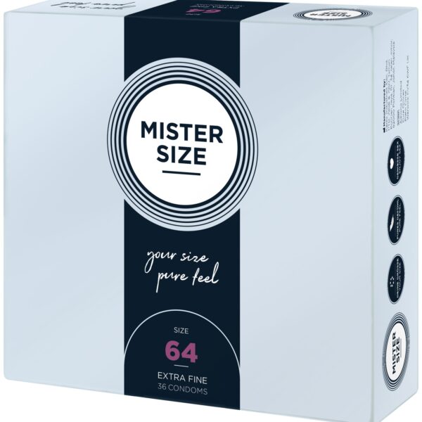 Презервативи Mister Size - pure feel - 64 (36 condoms), товщина 0,05 мм