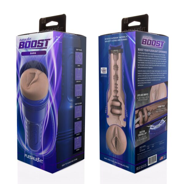 Мастурбатор-вагіна Fleshlight Boost Bang, плавні кільця Turbo Tech