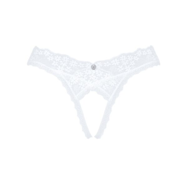 Мереживні танга Obsessive Heavenlly crotchless thong XS/S, з доступом