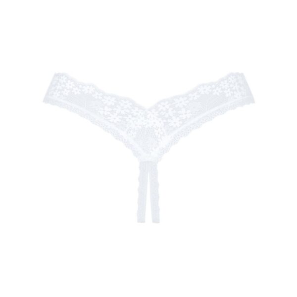 Мереживні танга Obsessive Heavenlly crotchless thong M/L, з доступом