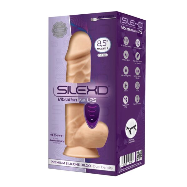 Фалоімітатор з вібрацією SilexD Norman Vibro Flesh (Model 1 size 8,5") + LRS, діаметр 5 см