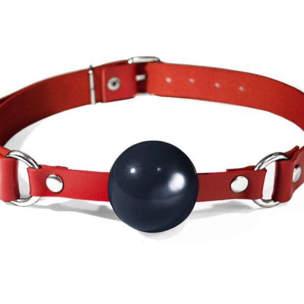 Кляп силіконовий Feral Feelings Silicon Ball Gag Red/Black, червоний ремінець, чорна кулька