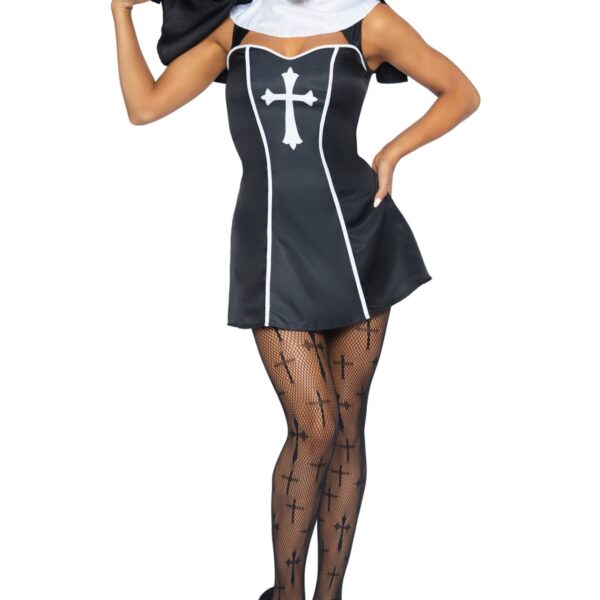 Костюм черниці Leg Avenue Naughty Nun L, сукня, головний убір