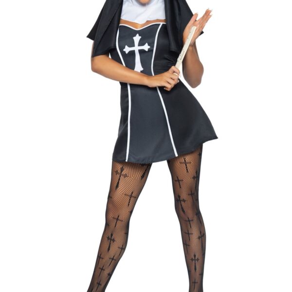 Костюм черниці Leg Avenue Naughty Nun L, сукня, головний убір