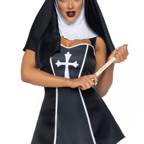 Костюм черниці Leg Avenue Naughty Nun L, сукня, головний убір