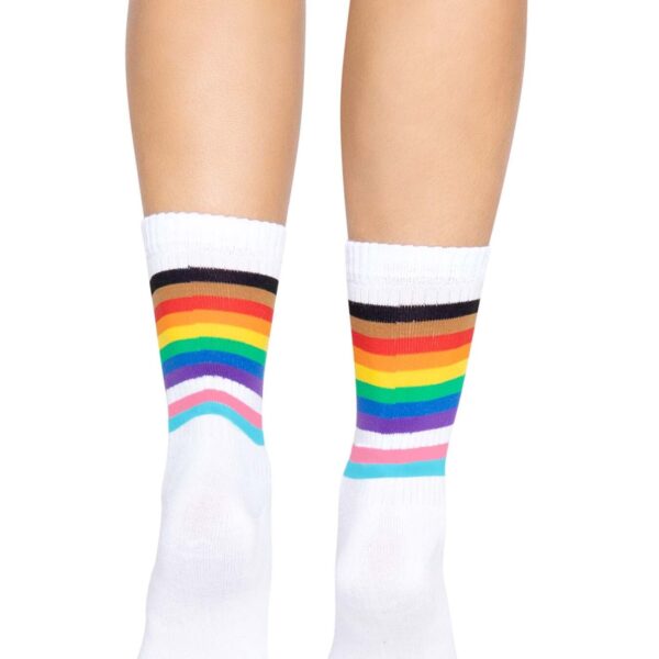 Шкарпетки жіночі в смужку Leg Avenue Pride crew socks Rainbow, 37–43 розмір