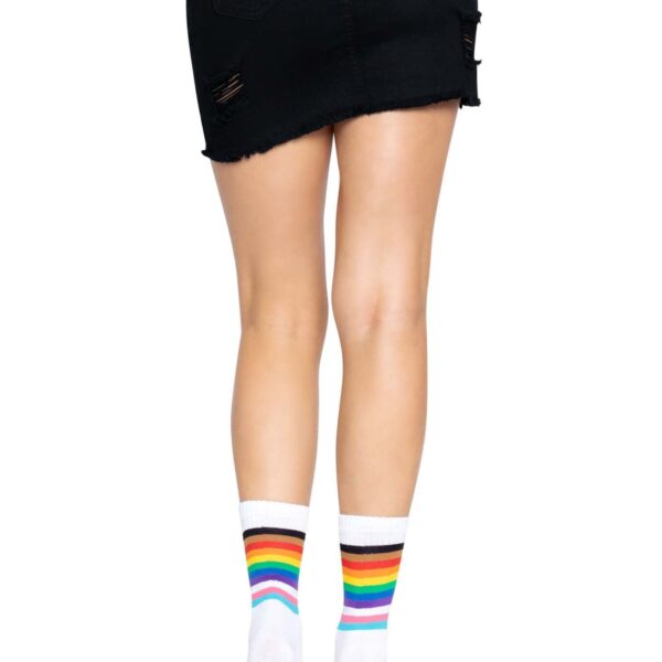 Шкарпетки жіночі в смужку Leg Avenue Pride crew socks Rainbow, 37–43 розмір