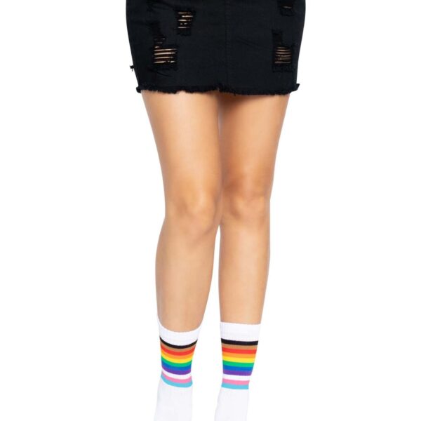 Шкарпетки жіночі в смужку Leg Avenue Pride crew socks Rainbow, 37–43 розмір