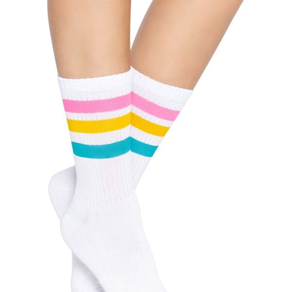 Шкарпетки жіночі в смужку Leg Avenue Pride crew socks Pansexual, 37–43 розмір