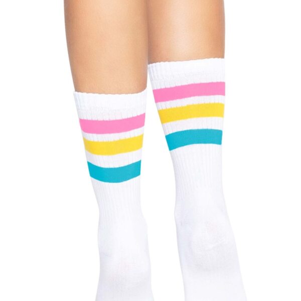 Шкарпетки жіночі в смужку Leg Avenue Pride crew socks Pansexual, 37–43 розмір