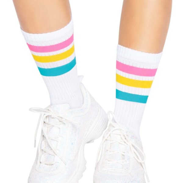 Шкарпетки жіночі в смужку Leg Avenue Pride crew socks Pansexual, 37–43 розмір