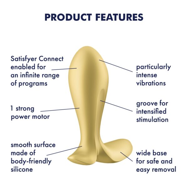 Анальна смарт-пробка з вібрацією Satisfyer Intensity Plug Gold