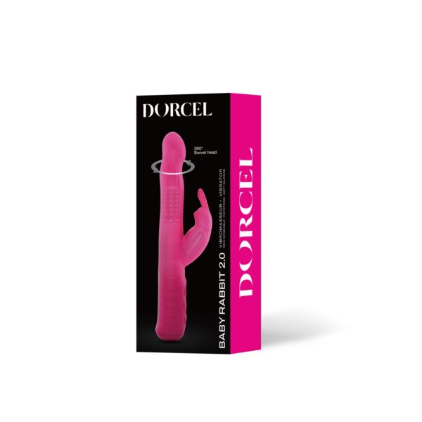 Вібратор-кролик Dorcel Baby Rabbit Magenta 2.0 з перлинним масажем і головкою, що обертається