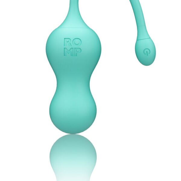 Віброяйце для точки G з пультом керування Romp Cello Light Teal, водонепроникне