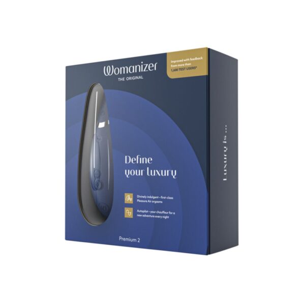 Вакуумний кліторальний стимулятор Womanizer Premium 2 - Blueberry, функції Autopilot та Smart Silenc