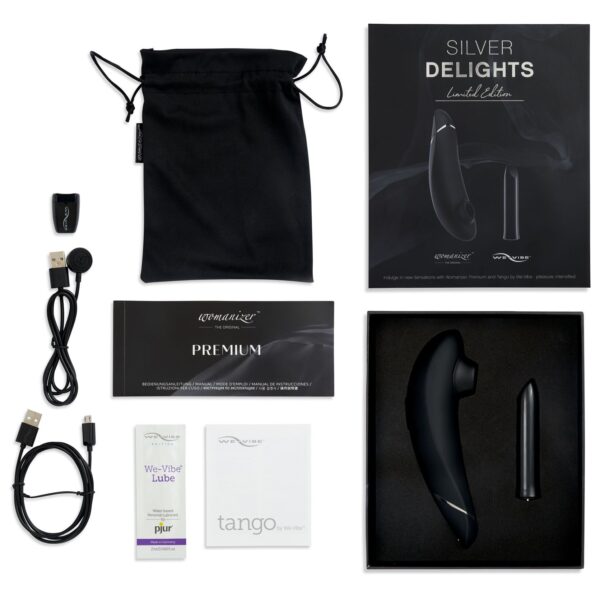 Преміальний подарунковий набір Silver Delights Collection: Womanizer Premium та We-Vibe Tango