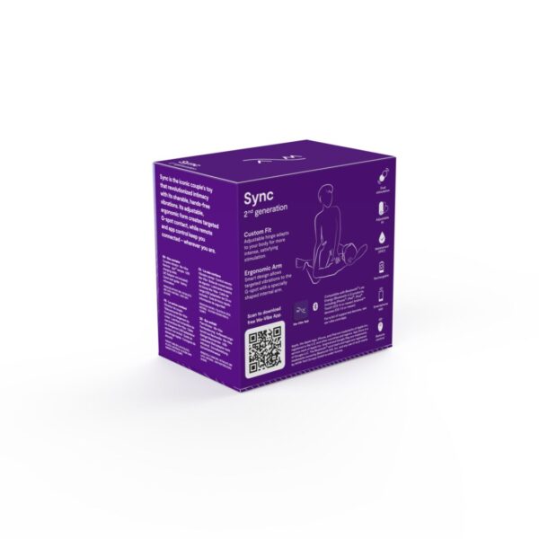 Смарт-вібратор для пар We-Vibe Sync 2 Purple, 10 віброрежимів, пульт ДК