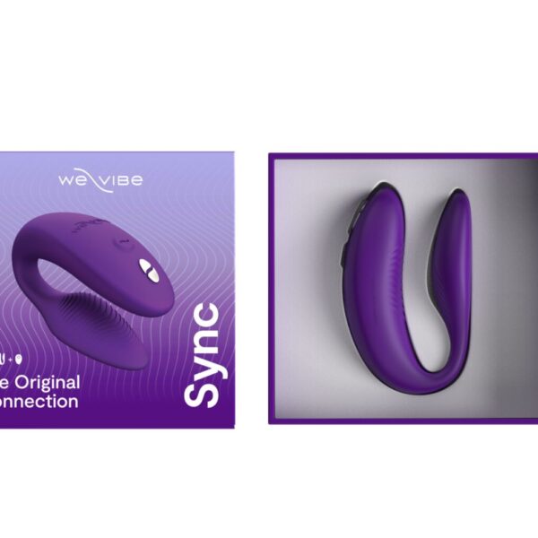 Смарт-вібратор для пар We-Vibe Sync 2 Purple, 10 віброрежимів, пульт ДК