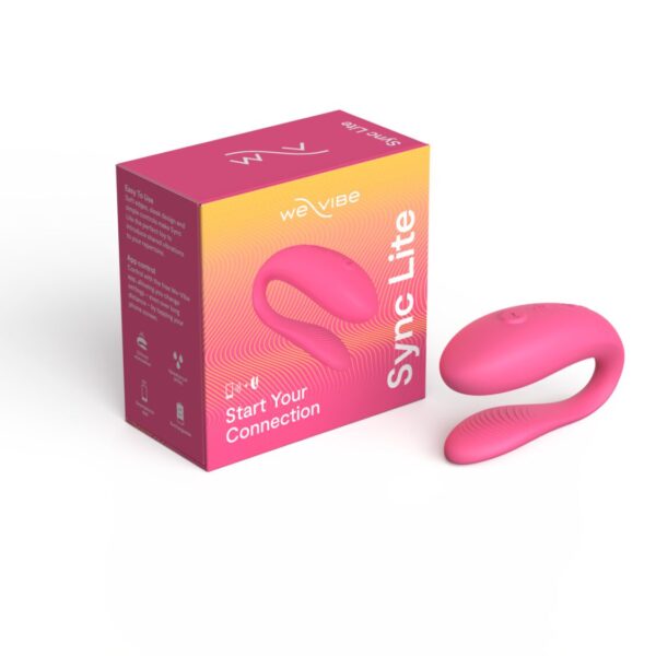 Смарт-вібратор для пар We-Vibe Sync Lite Pink, 10 віброрежимів, можна поєднувати з проникним сексом