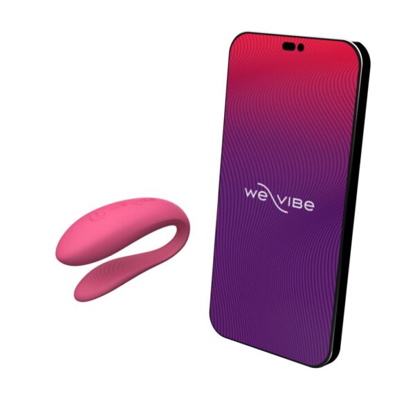 Смарт-вібратор для пар We-Vibe Sync Lite Pink, 10 віброрежимів, можна поєднувати з проникним сексом