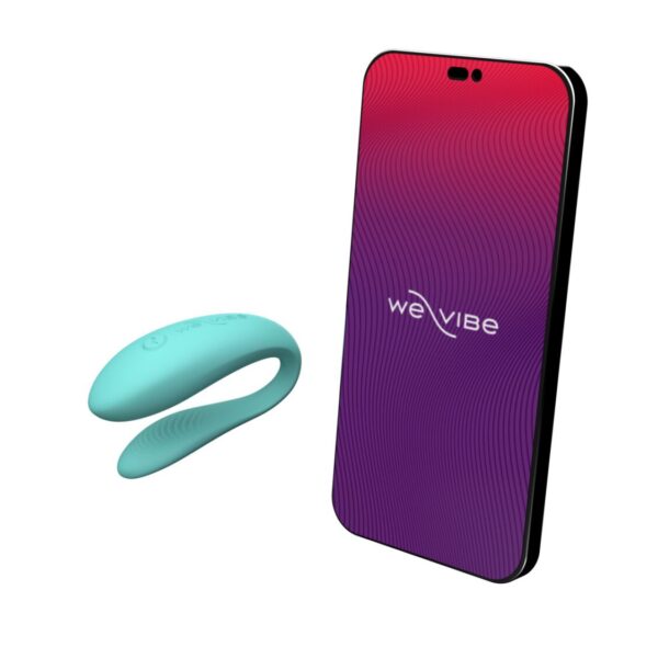 Смарт-вібратор для пар We-Vibe Sync Lite Aqua, 10 віброрежимів, можна поєднувати з проникним сексом