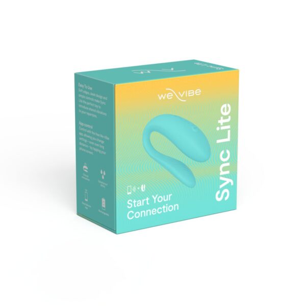 Смарт-вібратор для пар We-Vibe Sync Lite Aqua, 10 віброрежимів, можна поєднувати з проникним сексом