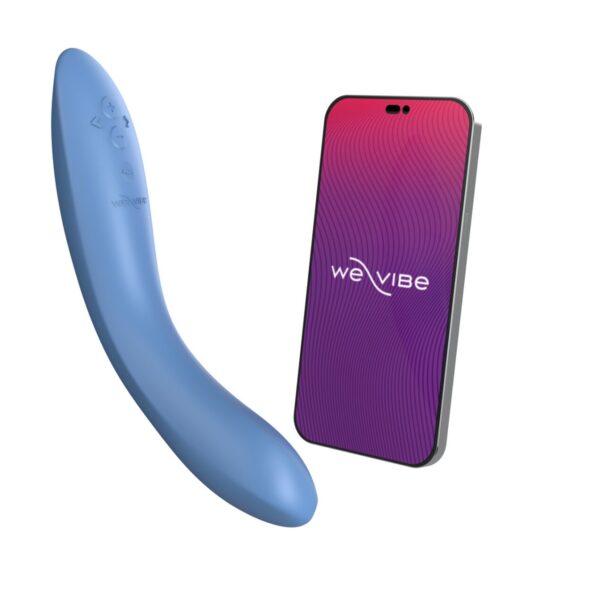 Смарт-вібратор We-Vibe Rave 2 Twisted Pleasure Blue, для точки G та входу в піхву, 2 мотори