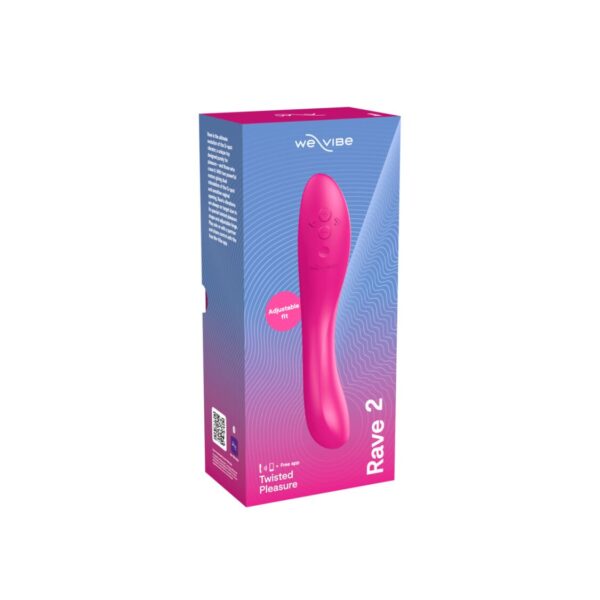 Смарт-вібратор We-Vibe Rave 2 Twisted Pleasure Pink, для точки G та входу в піхву, 2 мотори