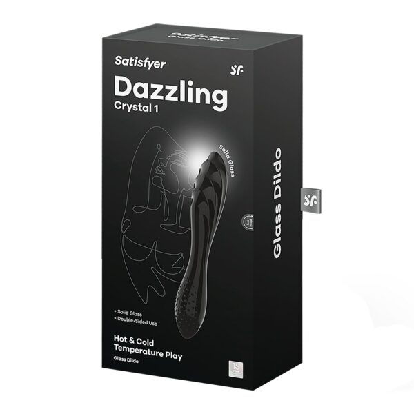 Скляний дилдо Satisfyer Dazzling Crystal 1 (Black)