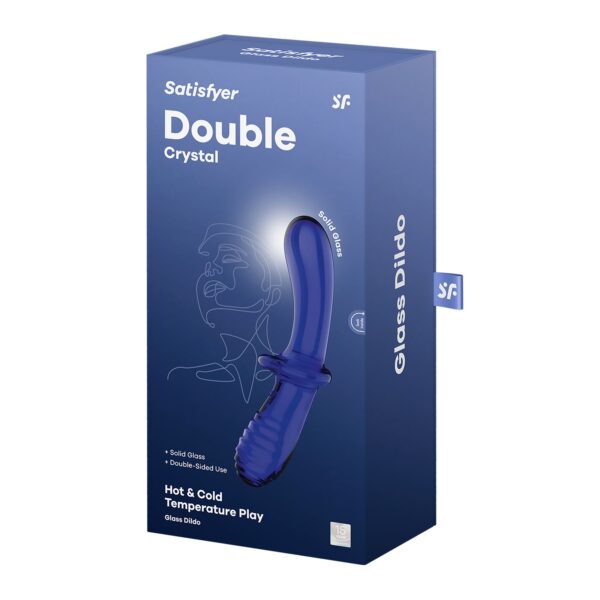 Скляний дилдо Satisfyer Double Crystal (light blue)