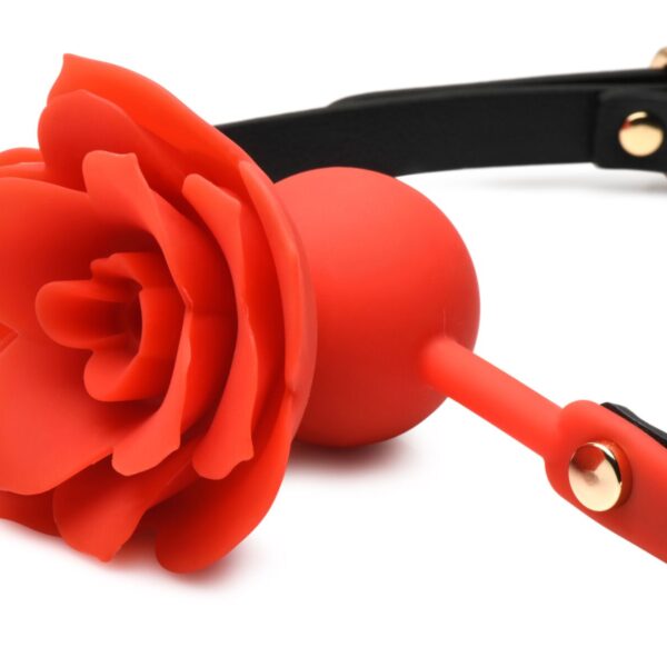 Кляп Master Series Blossom Silicone Rose Gag - Red