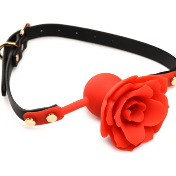 Кляп Master Series Blossom Silicone Rose Gag - Red