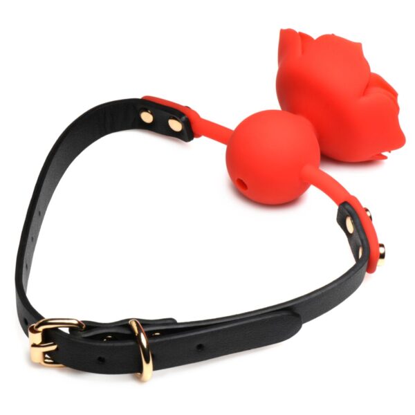 Кляп Master Series Blossom Silicone Rose Gag - Red