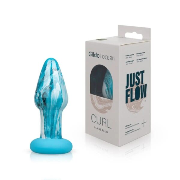 Скляна анальна пробка Gildo - Ocean Curl Glass Butt plug