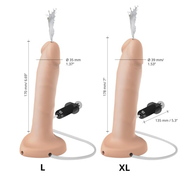 Фалоімітатор, що кінчає Strap-On-Me SQUIRTING CUM DILDO REALISTIC Flesh XL