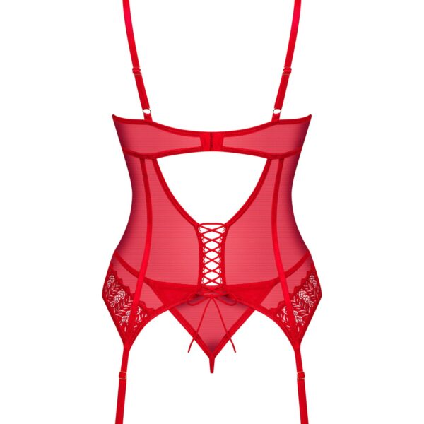 Корсет Obsessive Ingridia corset & thong XS/S