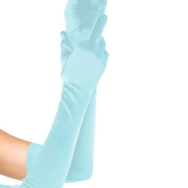 Довгі рукавички Leg Avenue Extra Long Satin Gloves light blue