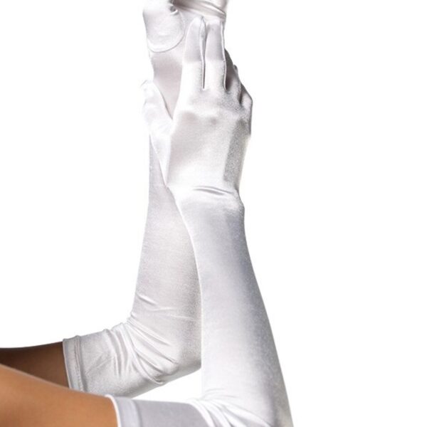 Довгі рукавички Leg Avenue Extra Long Satin Gloves white