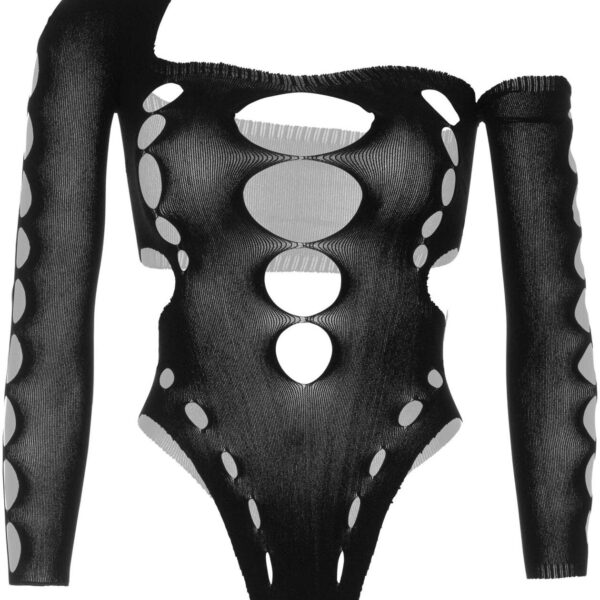 Боді Leg Avenue Seamless thong back bodysuit Black One Size