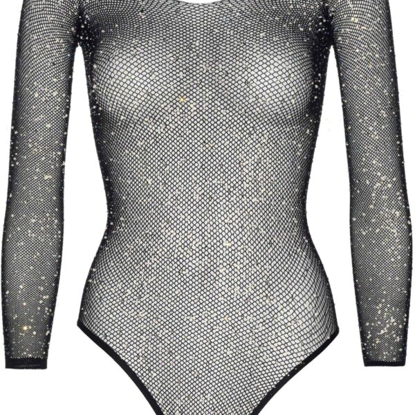 Боді Leg Avenue Crystalized fishnet bodysuit Black One Size