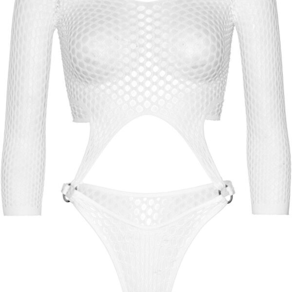 Боді Leg Avenue Top bodysuit with thong back White