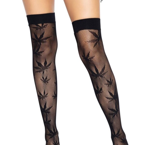 Панчохи Leg Avenue 420 Net thigh highs Black